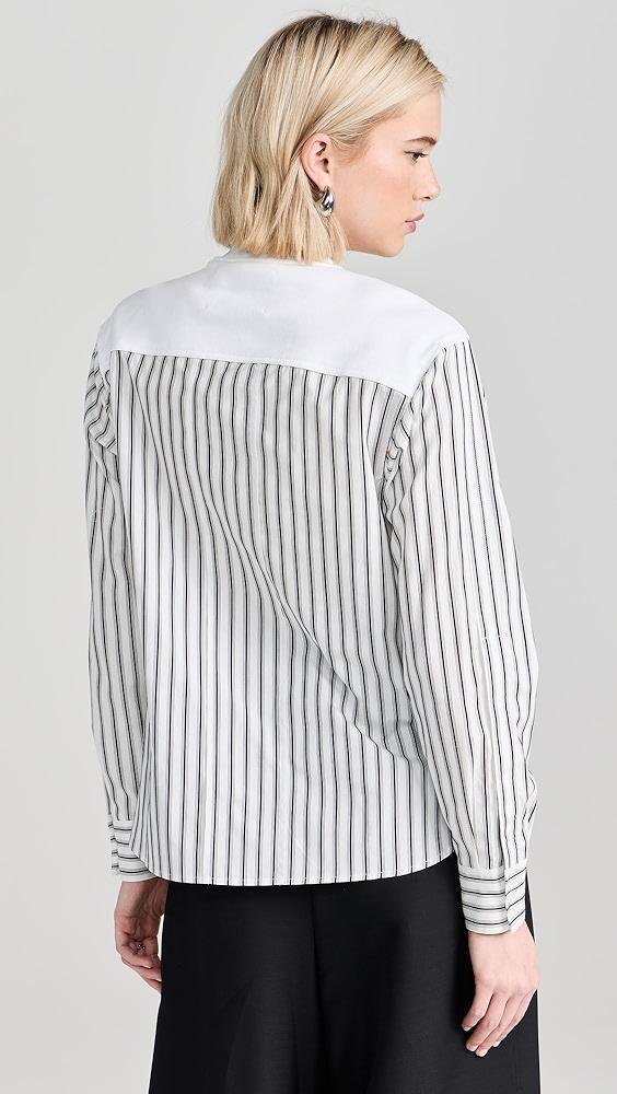 3.1 Phillip Lim Long Sleeve Striped Fringe Pocket Sweatshirt | Shopbop Product Image