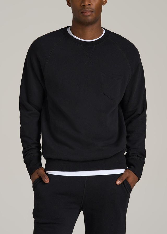 Wearever 2.0 French Terry Crewneck Sweatshirt for Tall Men in Black Product Image