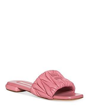 Miu Miu Womens Slip On Dimensional Slide Sandals Product Image