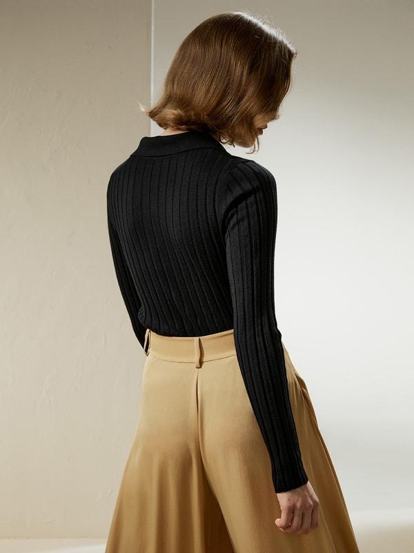 Ribbed Silk-Cashmere Blend Cardigan Product Image