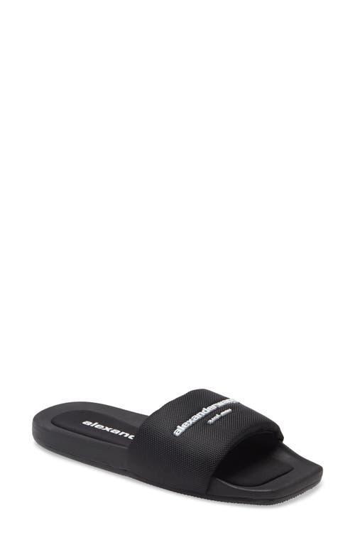 Alexander Wang Womens Logo Pool Slides Product Image