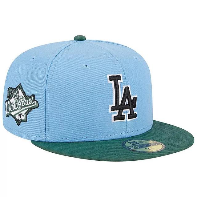 Mens New Era Sky Blue/Cilantro Los Angeles Dodgers 1988 World Series 59FIFTY Fitted Hat Product Image