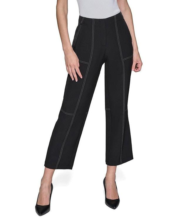 KARL LAGERFELD PARIS Slim Leg Contrast Stitch Pants Product Image