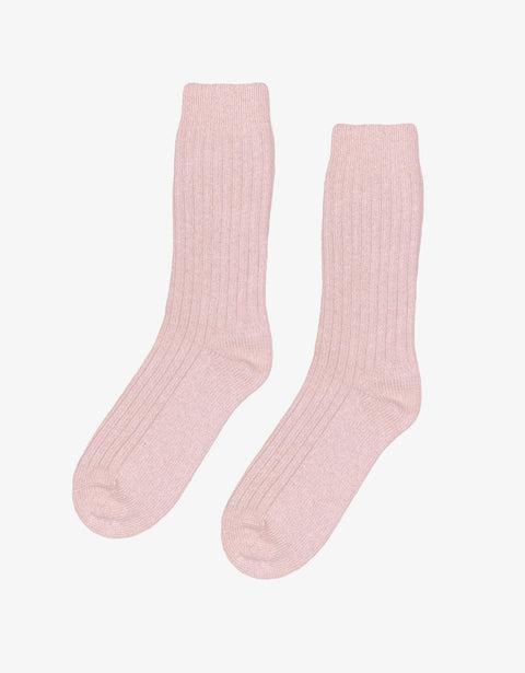 Merino Wool Blend Sock - Faded Pink Product Image