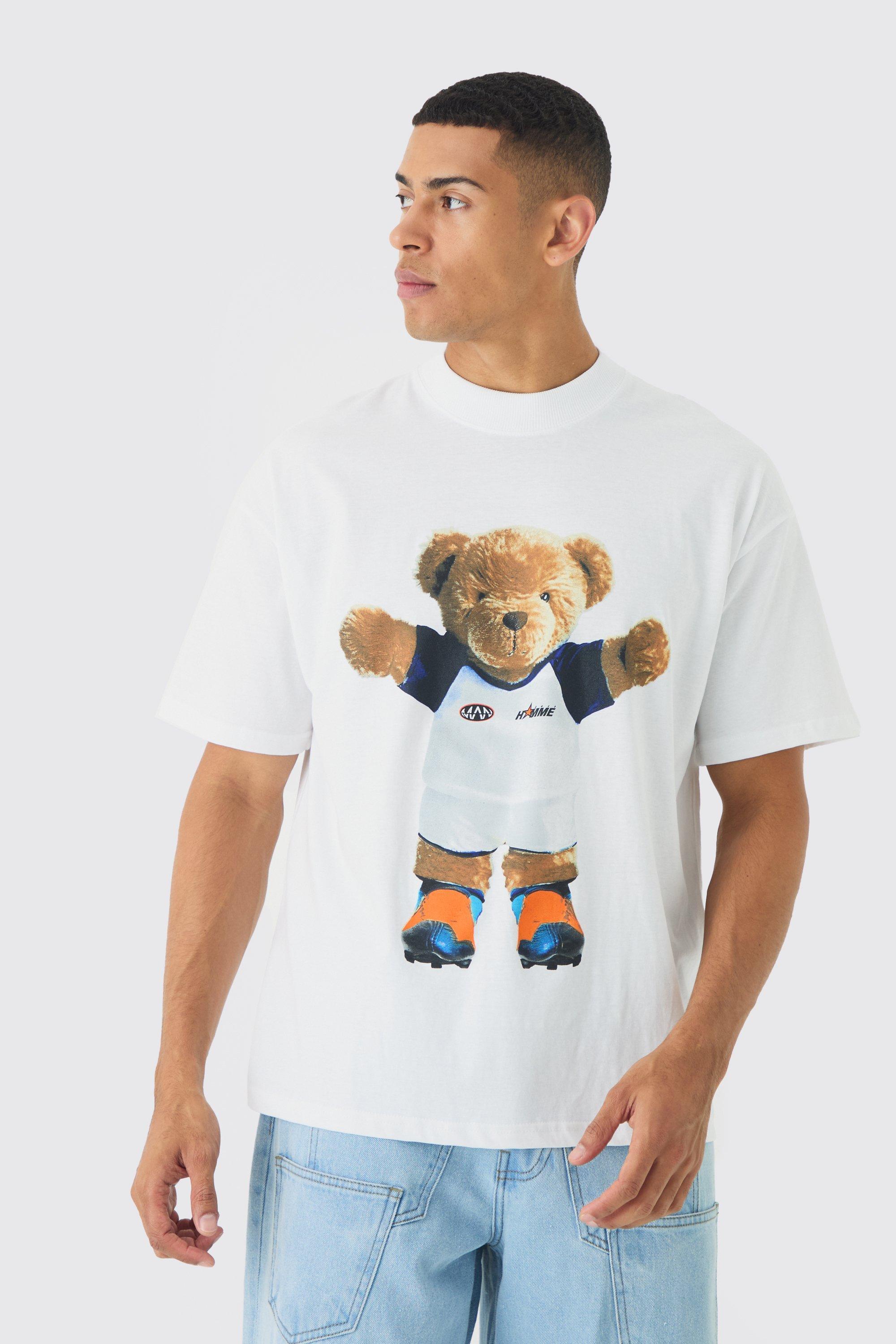 Oversized England Teddy Bear T-Shirt | boohooMAN USA Product Image