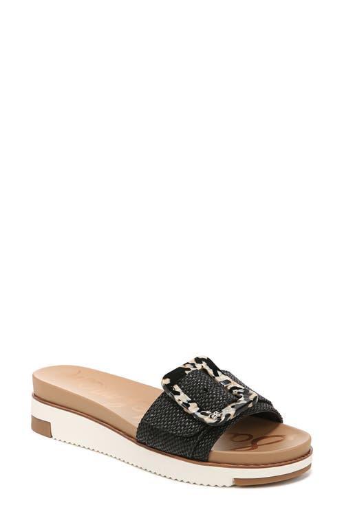 Womens Ariane Raffia Buckle Platform Slides Product Image