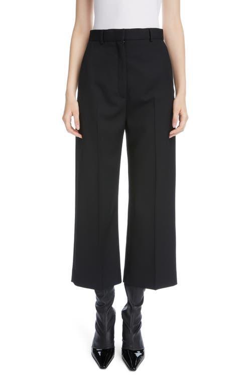 Acne Studios Percita Pintuck Crop Wide Leg Trousers Product Image