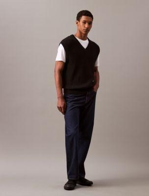 Smooth Cotton V-Neck Vest Product Image