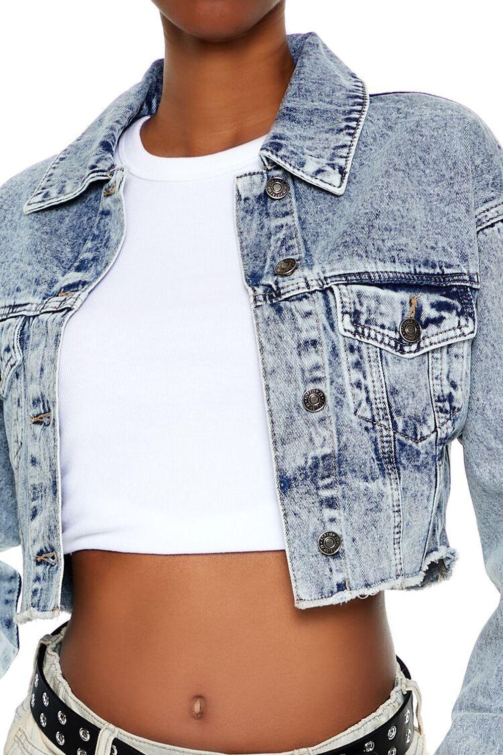 Heart Acid Wash Denim Jacket | Forever 21 Product Image