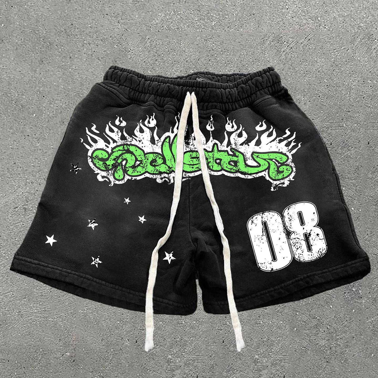 Street Men's Hellstar Graphics Drawstring Retro Shorts Product Image