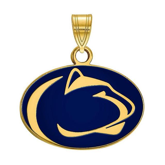 LogoArt 14K Gold Over Silver Penn State Nittany Lions Small Enamel Pendant, Womens 14k Gold Plated Product Image