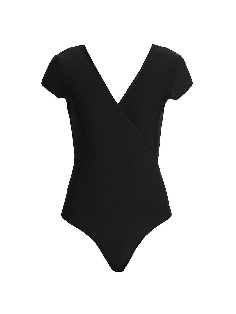 Commando Butter Cap Sleeve Wrap Bodysuit Women's Jumpsuit & Rompers One Piece Product Image