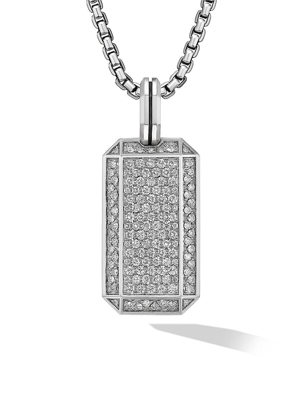 Mens Deco Tag in Sterling Silver Product Image