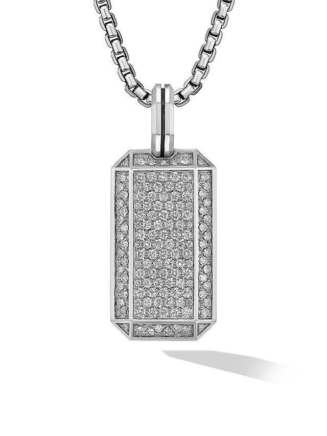 Mens Deco Tag in Sterling Silver Product Image