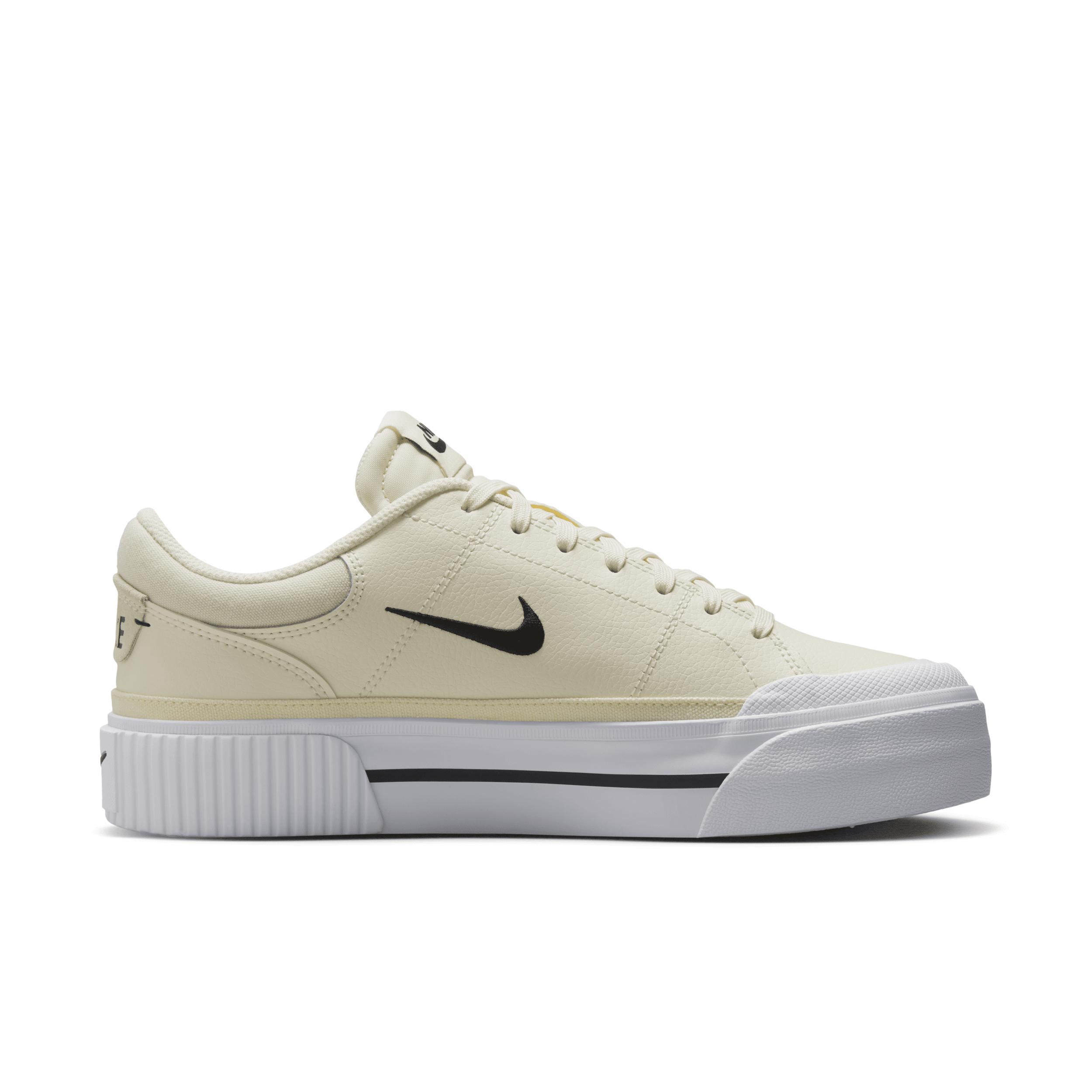 Nike Womens Court Legacy Lift Platform Casual Sneakers from Finish Line - WHITE Product Image