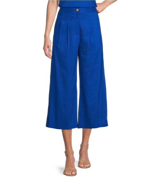 Antonio Melani Brenda Linen Blend Cropped Wide Leg Coordinating Pants Product Image