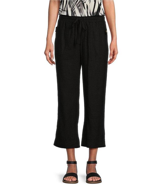 Westbound The ISLAND Crop Pull-On Mid Rise Wide Leg Drawstring Waist Pant Product Image