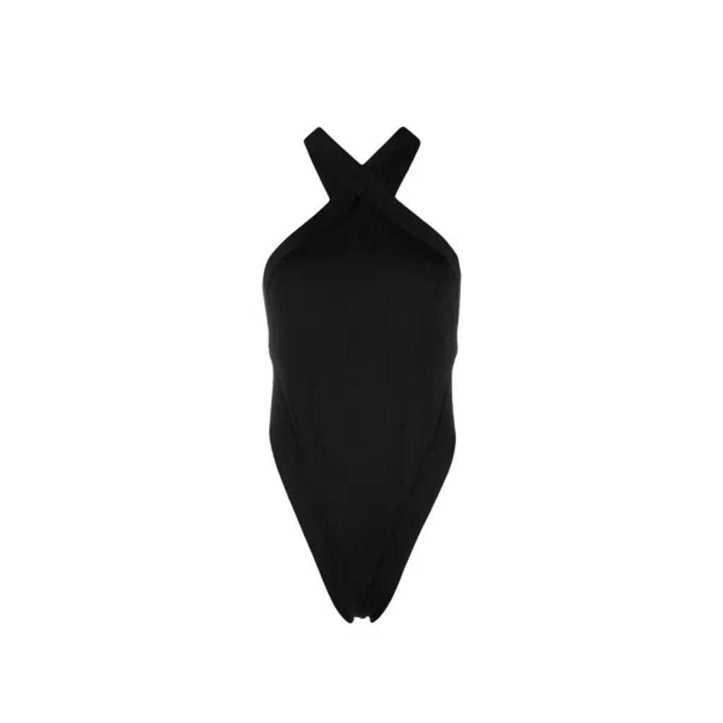 SAINT LAURENT Black Viscose Bodysuit Product Image