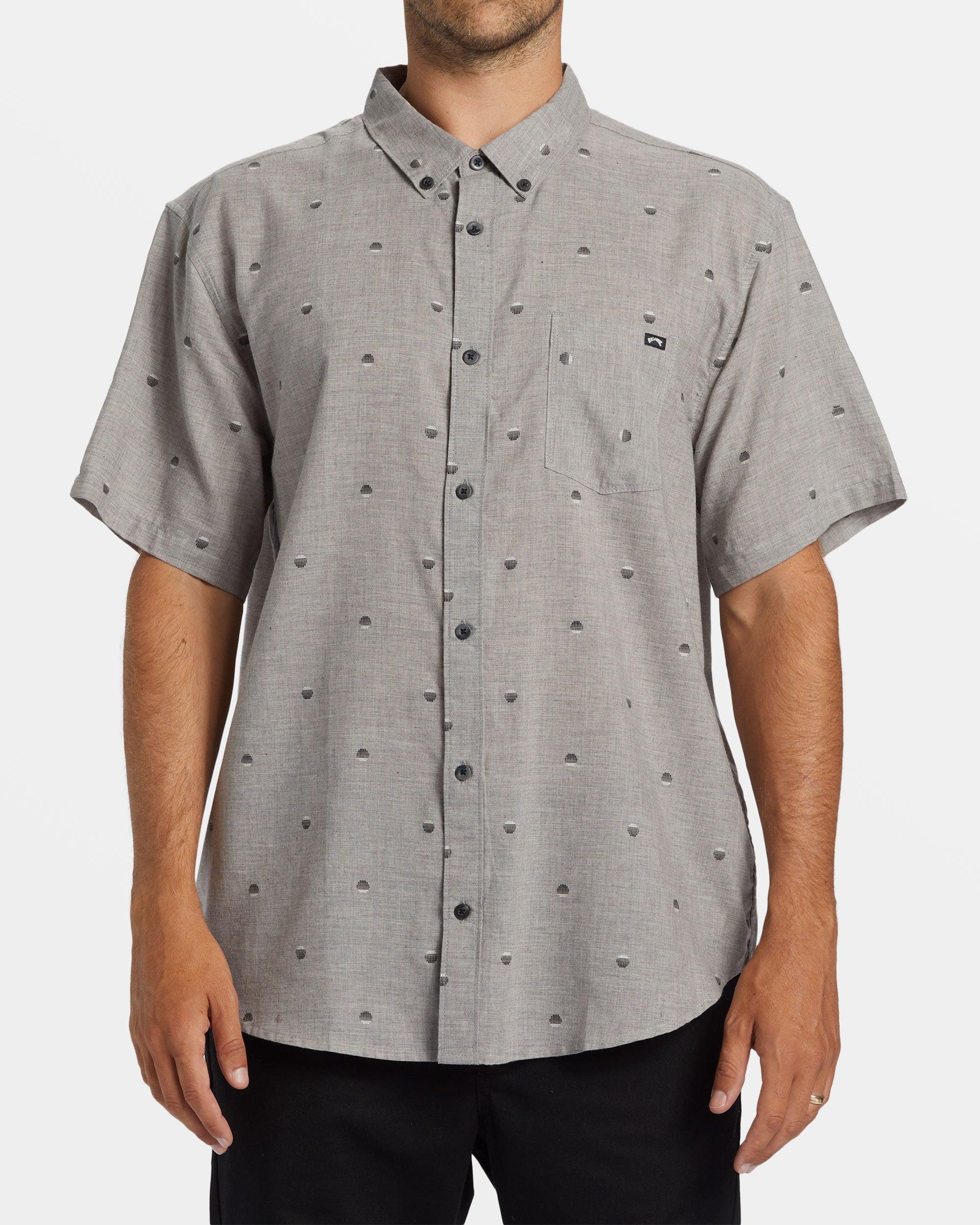 All Day Jacquard Short Sleeve Shirt - Alloy Male Product Image