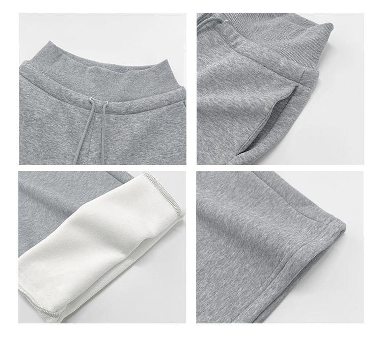 Fleece-Lined Loose Sweatpants in 5 Colors Product Image