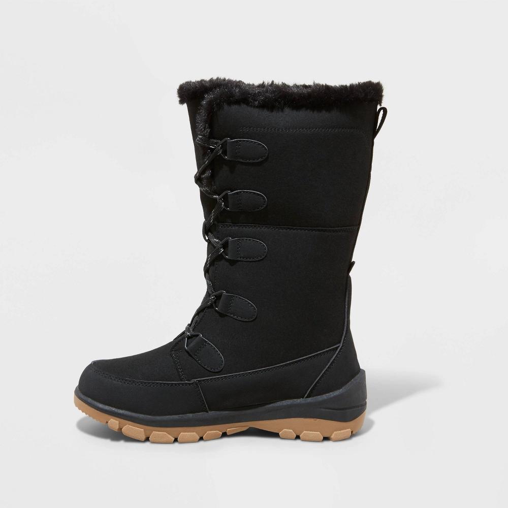 Women's Carla Tall Winter Boots - Universal Thread™ Jet Black 6 Product Image