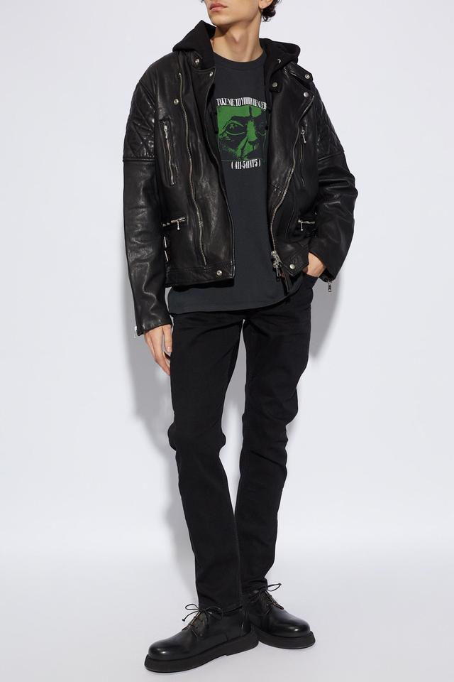 ‘whitson' Leather Jacket In Black Product Image