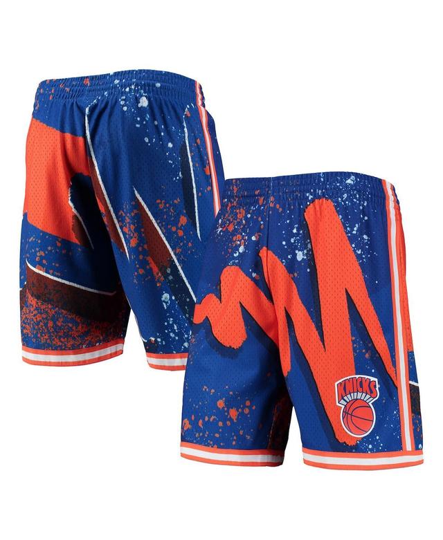 Mens Mitchell & Ness Blue New York Knicks Hardwood Classics 1991 Hyper Hoops Swingman Shorts Product Image