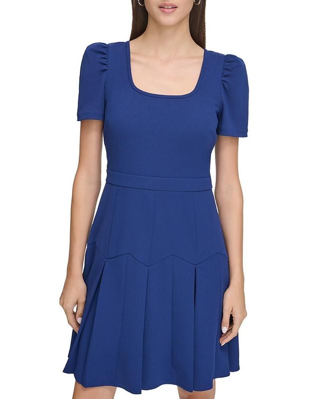 Karl Lagerfeld Paris Pleated Scuba Crepe Dress Product Image