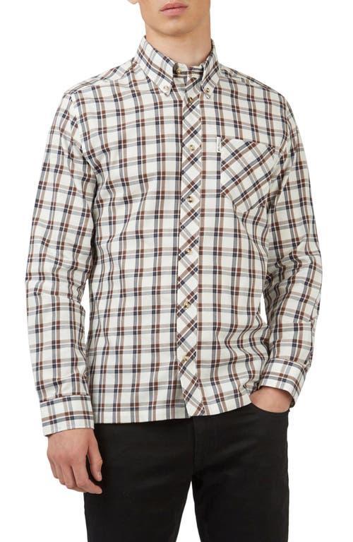 Ben Sherman Check Cotton Button-Down Shirt Product Image