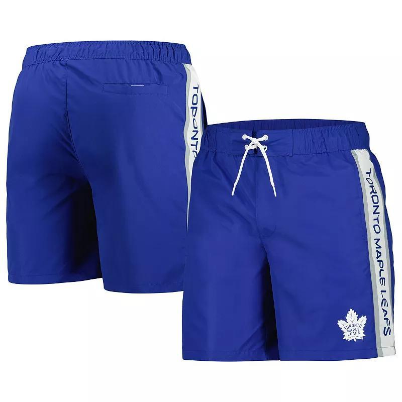 Mens G-III Sports by Carl Banks Blue Toronto Maple Leafs Streamline Volley Swim Trunks Product Image