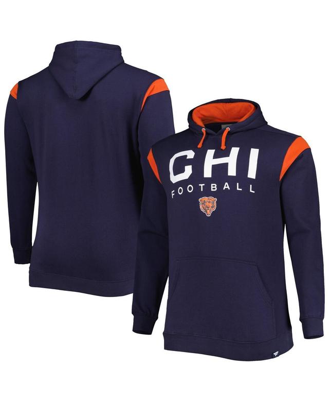 Mens Fanatics Branded Chicago Bears Big & Tall Call the Shots Pullover Hoodie Blue Product Image