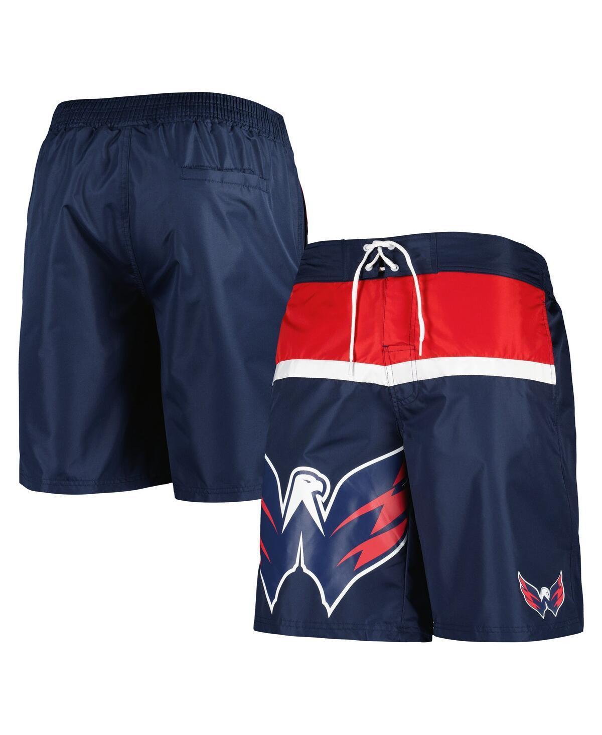 Mens Starter Washington Capitals Sea Wind Swim Trunks Blue Product Image