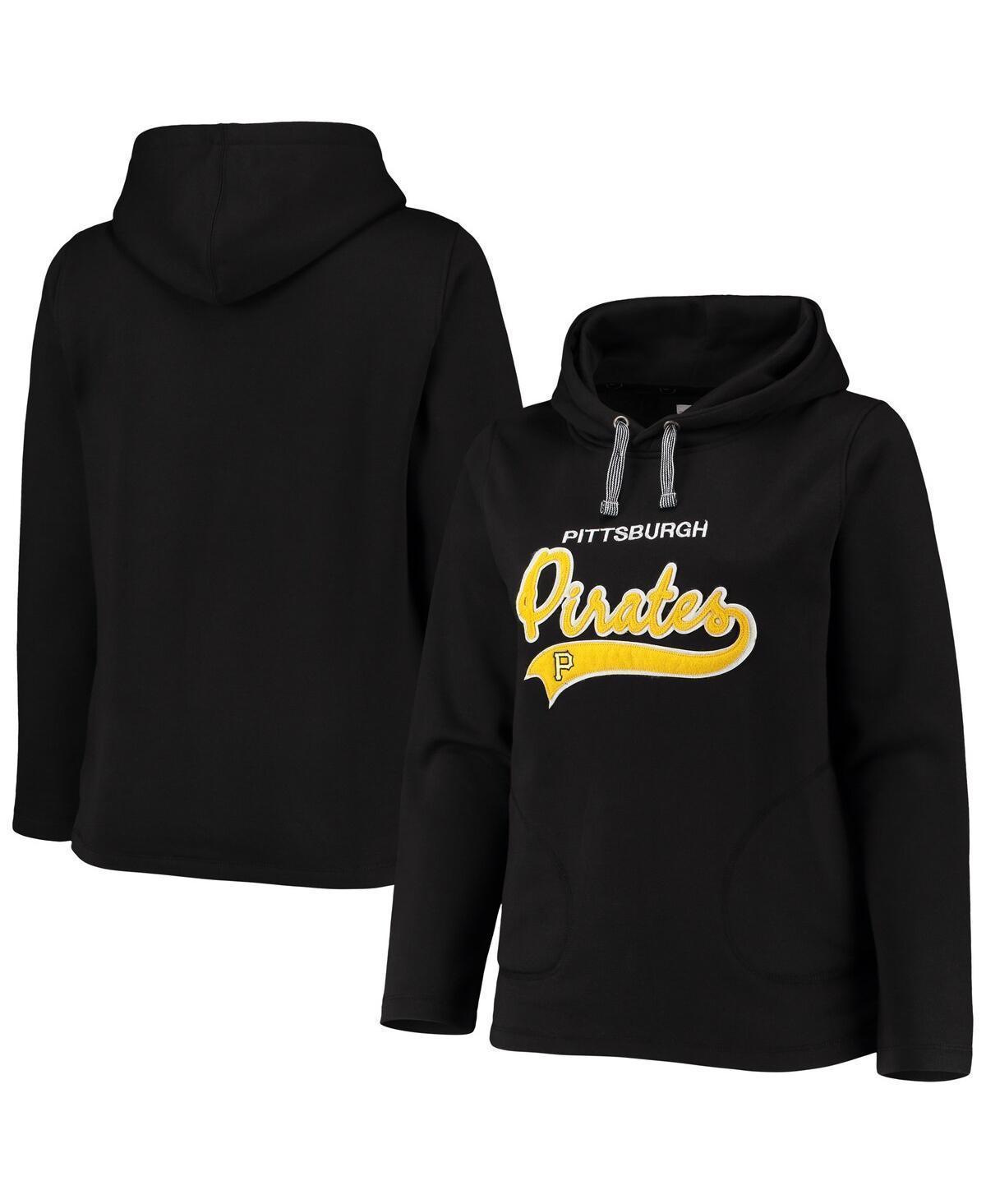 Womens Soft as a Grape Pittsburgh Pirates Plus Size Side Split Pullover Hoodie Product Image