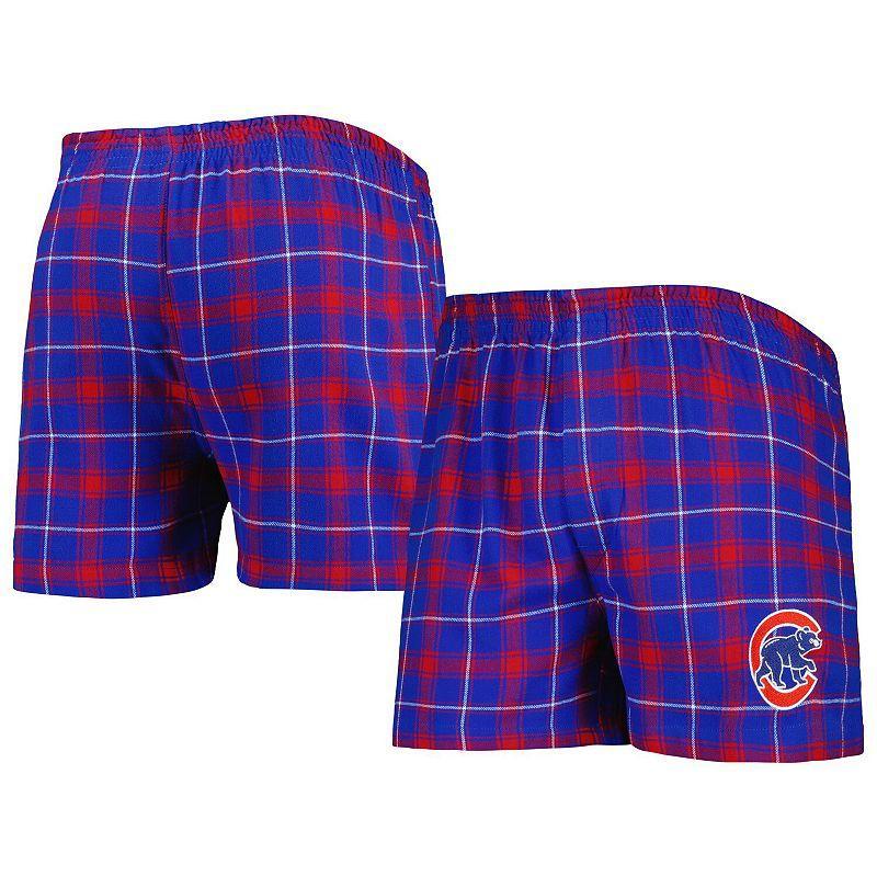 Mens Concepts Sport Royal/Red Chicago Cubs Ledger Flannel Boxers Product Image