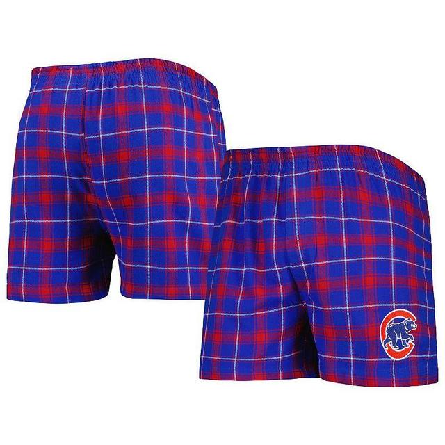 Mens Concepts Sport Royal Chicago Cubs Ledger Flannel Boxers - Royal Product Image