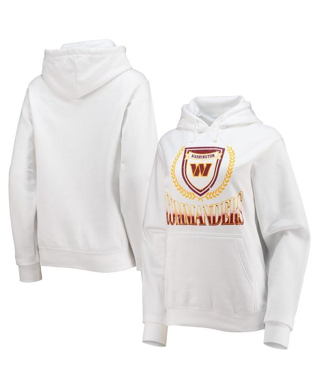 Womens WEAR by Erin Andrews White Washington Commanders Fleece Pullover Hoodie Product Image