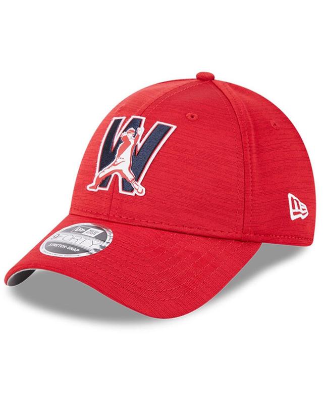 Mens New Era Red Washington Nationals 2023 Clubhouse 9FORTY Snapback Hat Product Image