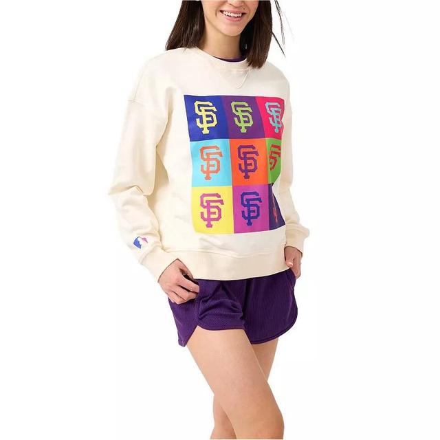 Womens Terez Cream San Francisco Giants Classic Oversized Pullover Sweatshirt Product Image