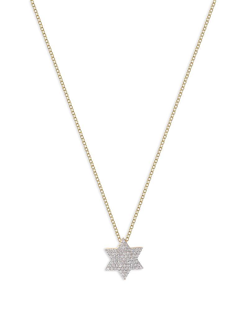 Phillips House 14K Yellow Gold Diamond Infinity Star of David Necklace, 16-18 Product Image