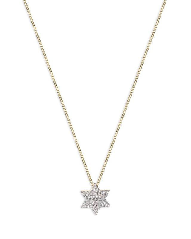 Phillips House 14K Yellow Gold Diamond Infinity Star of David Necklace, 16-18 Product Image