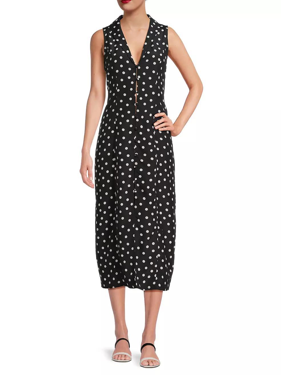 Ikal Polka Dot Midi-Dress Product Image