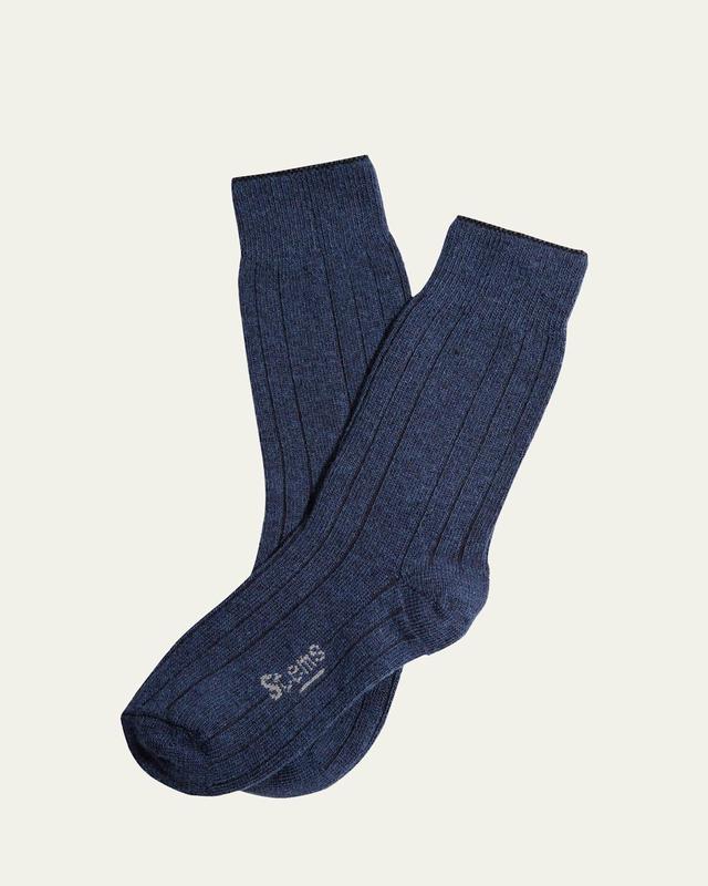 Ribbed Lux Cashmere Socks Product Image