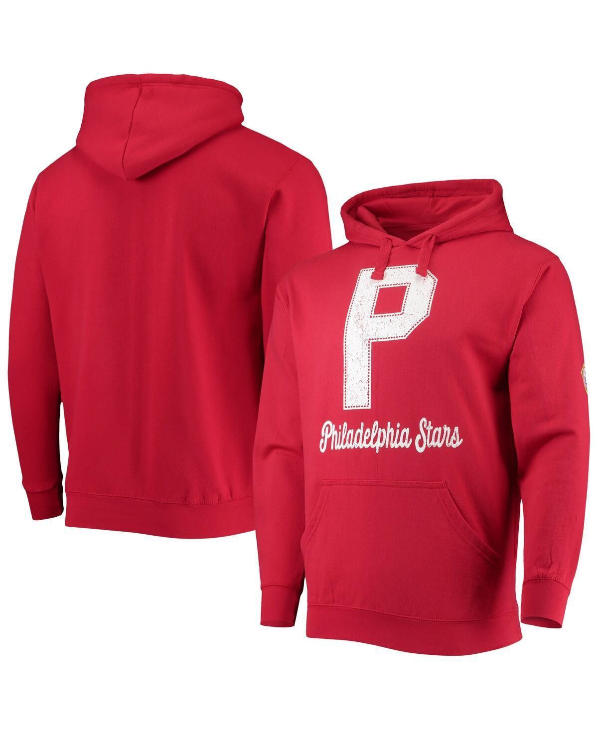 Mens Stitches Red Philadelphia Stars Negro League Logo Pullover Hoodie Product Image