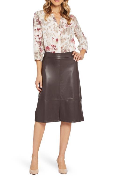 NYDJ Faux Leather A-Line Skirt Product Image