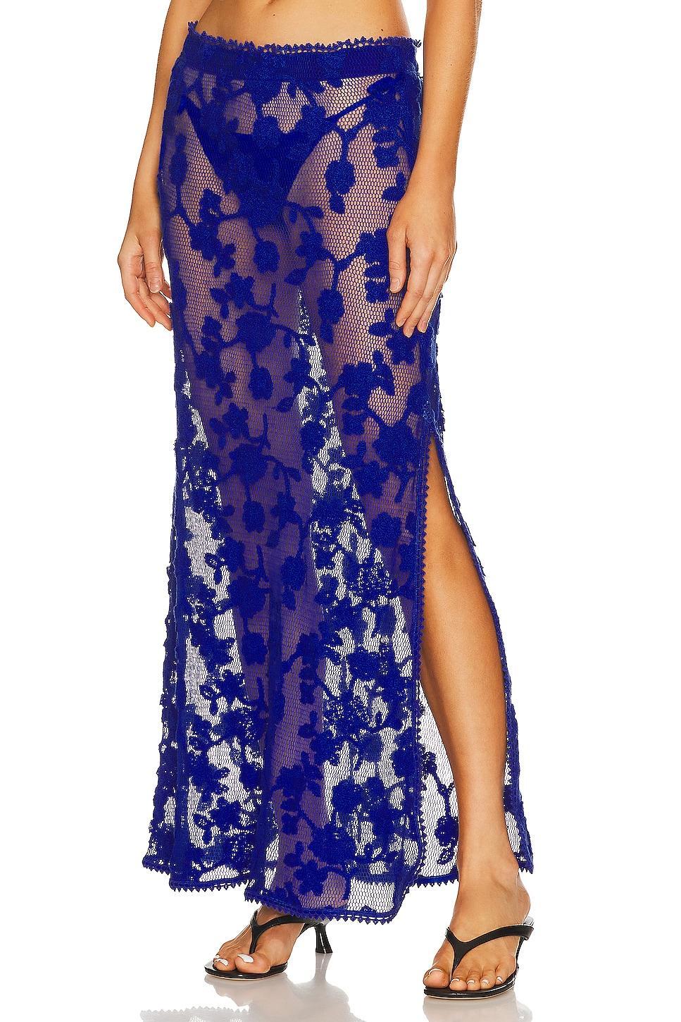 x REVOLVE Cyprus Maxi Skirt Agua Bendita Product Image