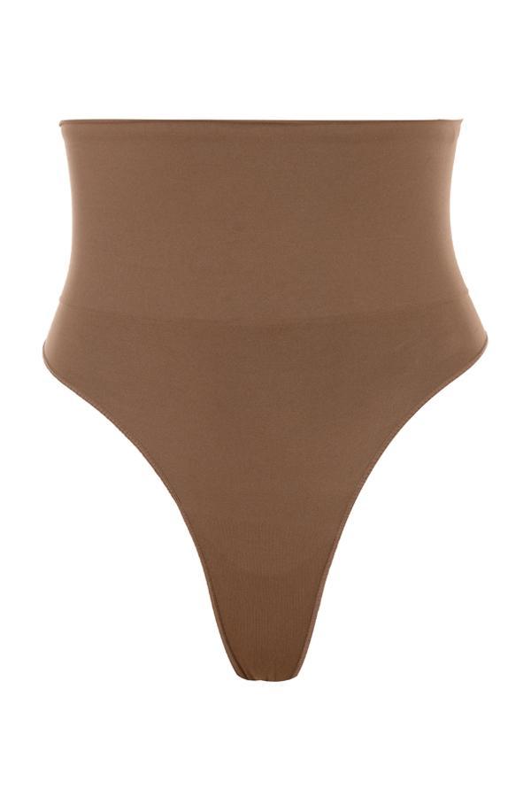 Sculpting High Waist Thong Mocha Product Image