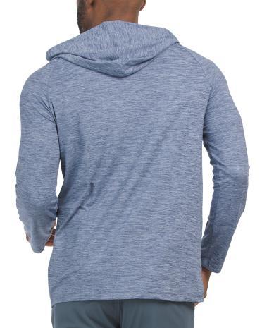 Lightweight Space Dye Performance Hooded T-Shirt for Men Product Image