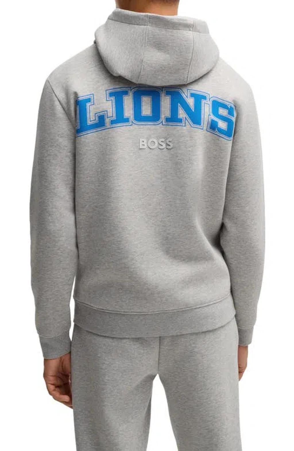 HUGO BOSS Boss X Nfl Interlock Hoodie With Special Branding In Giants Product Image