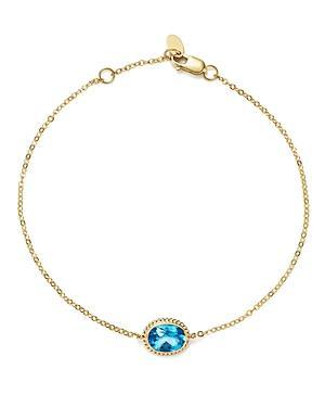 Saks Fifth Avenue Made in Italy Saks Fifth Avenue Women's 14K Yellow Gold & Citrine Chain Bracelet  - female - Size: one-size Product Image