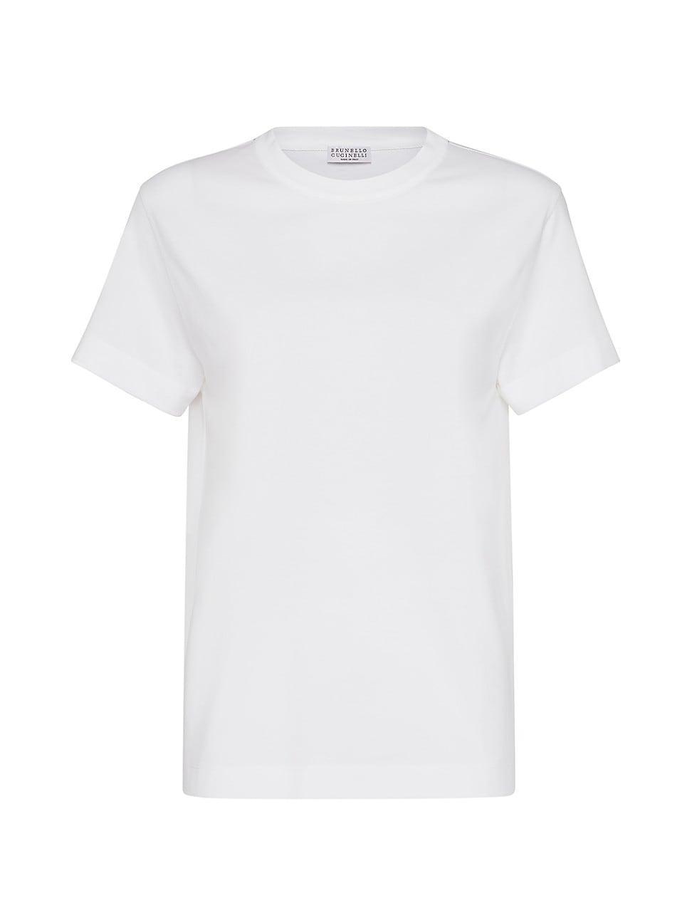 Womens Cotton Jersey T-Shirt With Monili Product Image